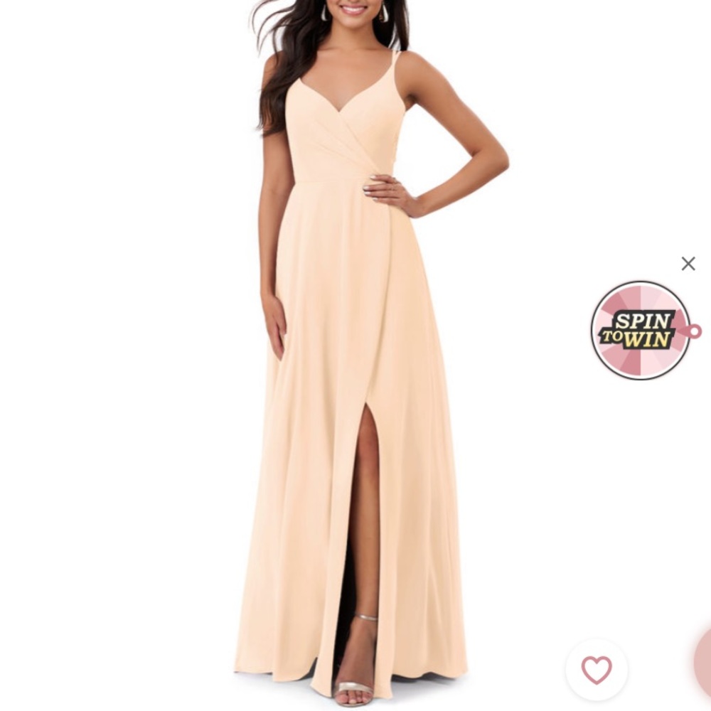 Azazie Size 2 Pearl Pink Bridesmaid Dress